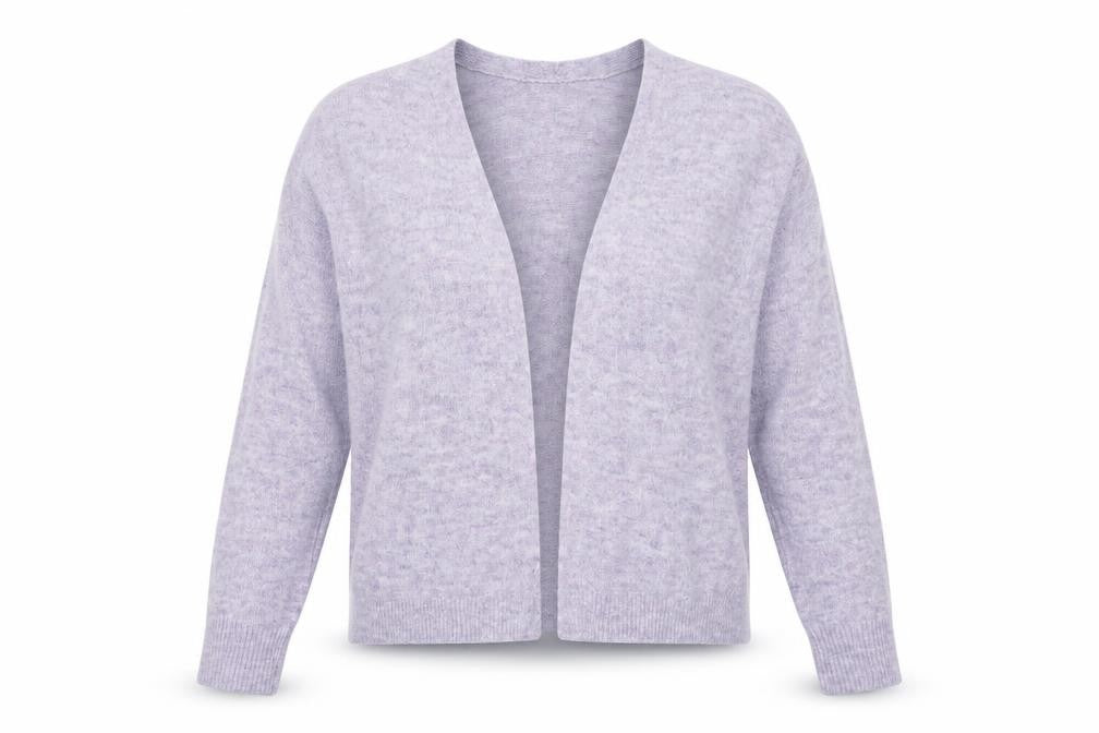 H&M Womens Purple V-Neck Acrylic Cardigan Jumper Size S