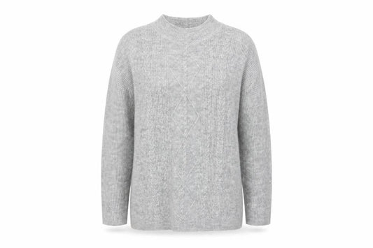 Peacocks Womens Grey Mock Neck Acrylic Pullover Jumper Size M