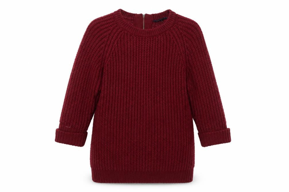 Store Twenty One Womens Red Boat Neck Acrylic Pullover Jumper Size M