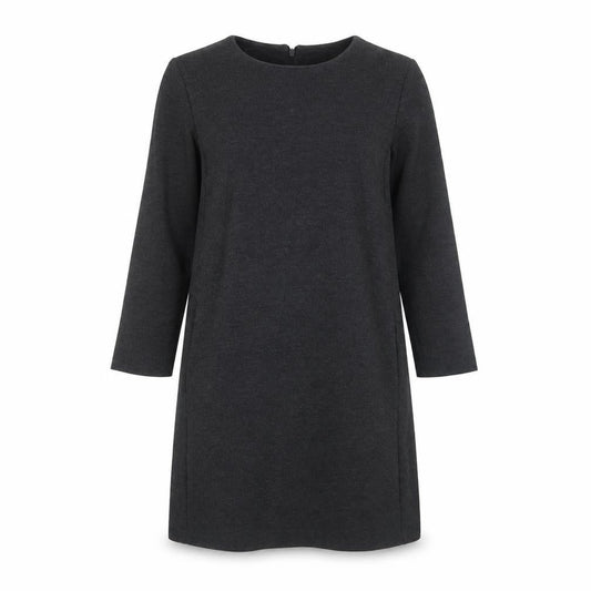 H&M Womens Grey Viscose Jumper Dress Size XS Round Neck Zip