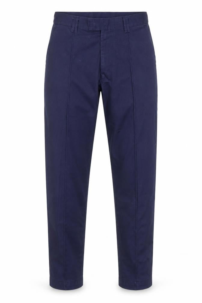 Graham Gardener Mens Blue Polyester Trousers Size 32 in Regular Zip