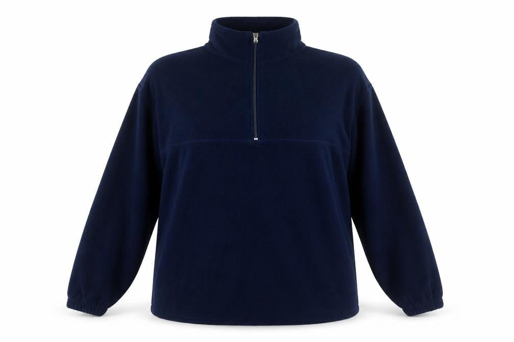 Perfectex Womens Blue Polyester Pullover Sweatshirt Size L Zip