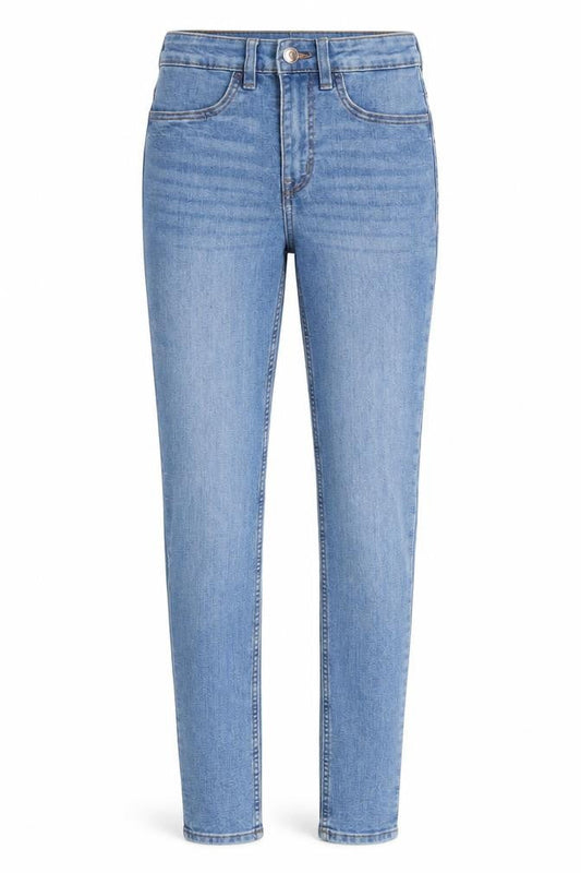 Divided Womens Blue Herringbone Cotton Skinny Jeans Size 6 Regular Zip