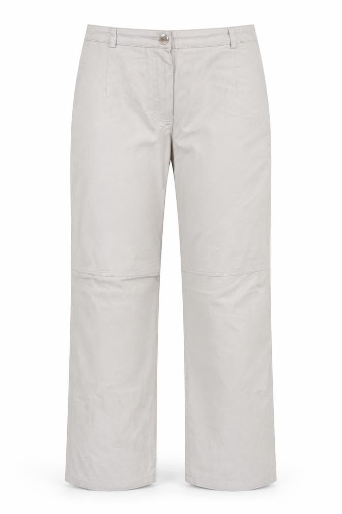 Fashion Concept Womens Grey Cotton Trousers Size 12 Regular Zip