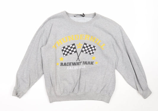 Daisy Street Womens Grey Polyester Pullover Sweatshirt Size 6 Pullover - Thunderhill Raceway Park California