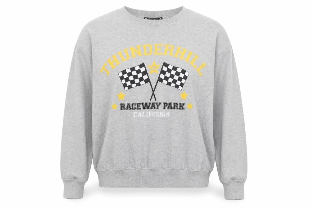 Daisy Street Womens Grey Polyester Pullover Sweatshirt Size 6 Pullover - Thunderhill Raceway Park California