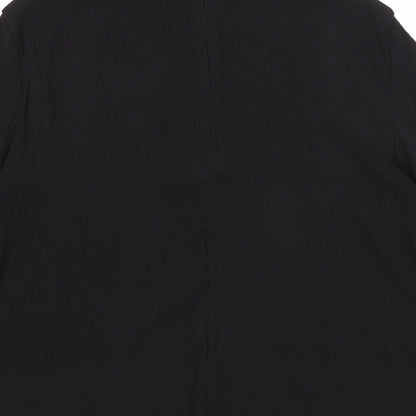Monki Womens Black Polyester Basic Blouse Size XS Mock Neck