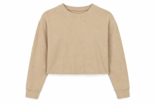 Zara Womens Beige Cotton Pullover Sweatshirt Size S Pullover