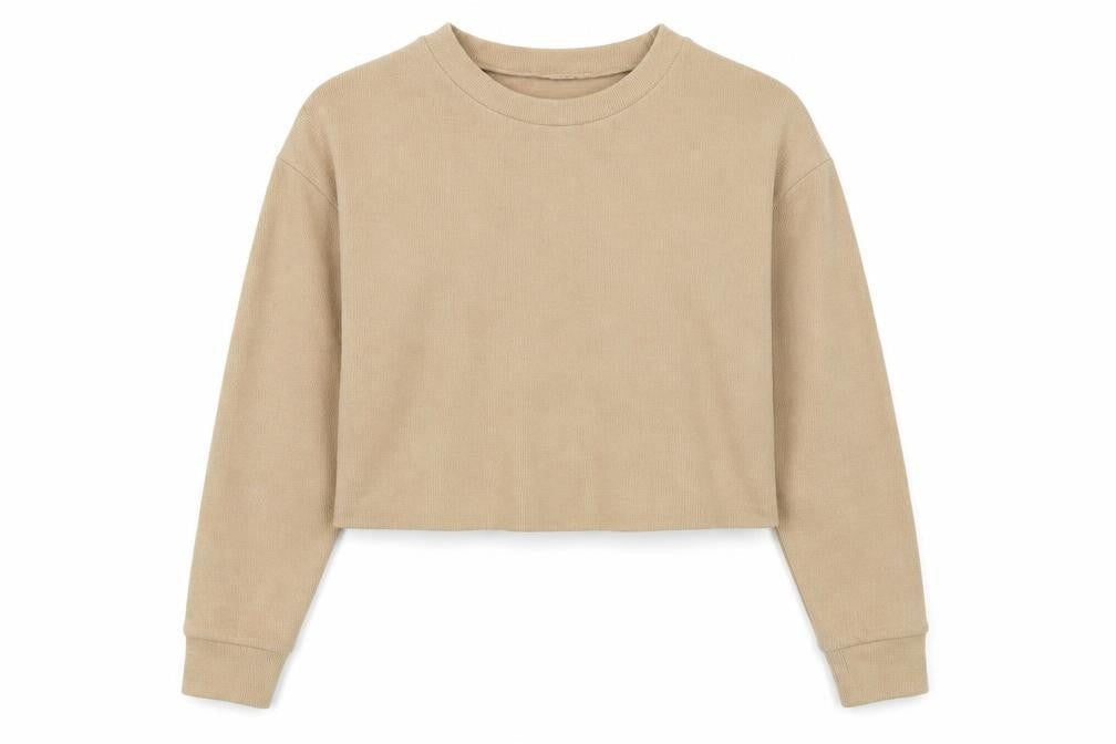 Zara Womens Beige Cotton Pullover Sweatshirt Size S Pullover