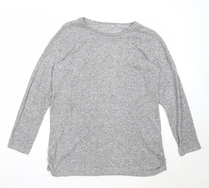 Next Womens Grey Round Neck Viscose Pullover Jumper Size 18