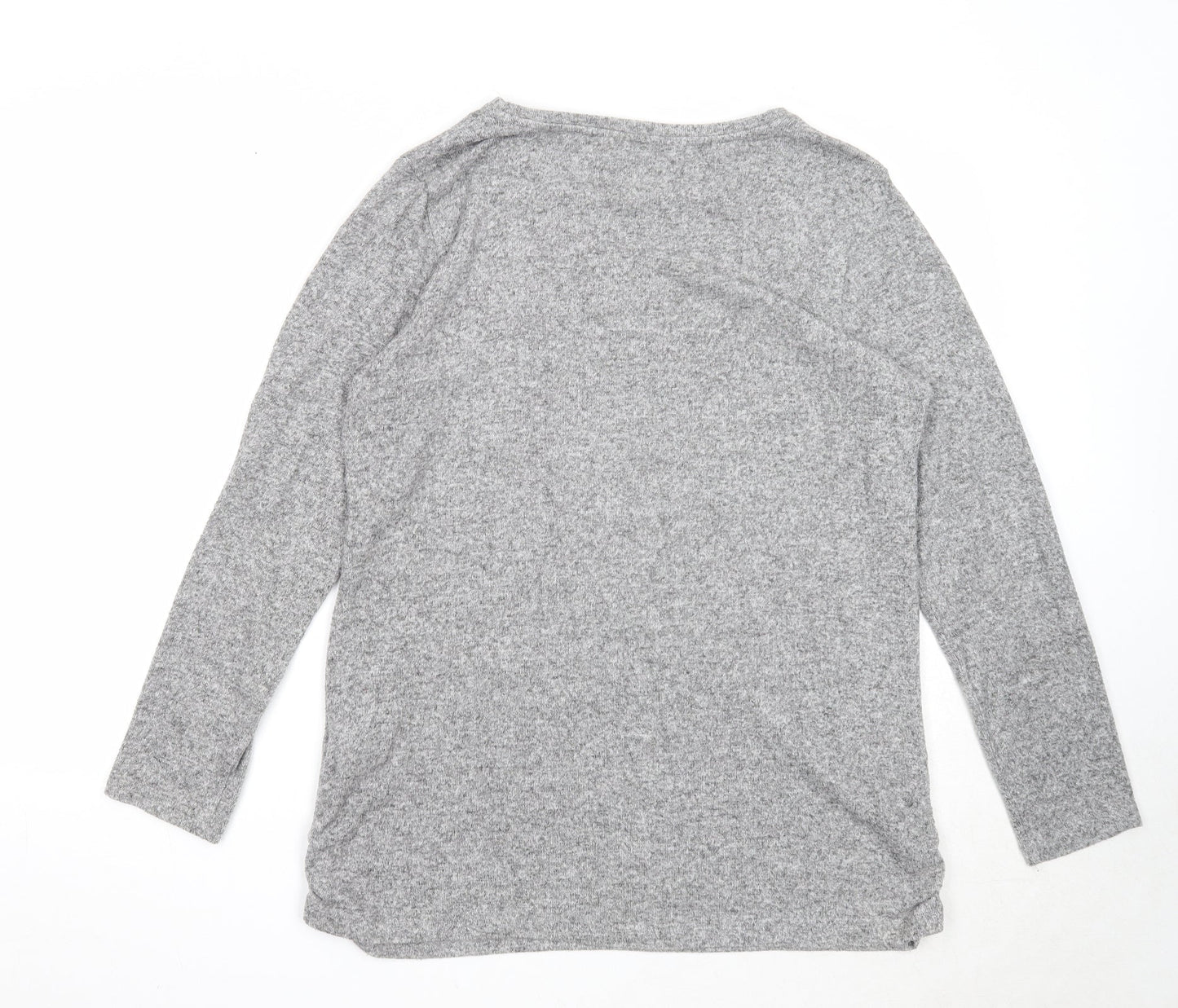 NEXT Womens Grey Round Neck Viscose Pullover Jumper Size 18