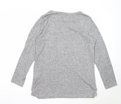 Next Womens Grey Round Neck Viscose Pullover Jumper Size 18