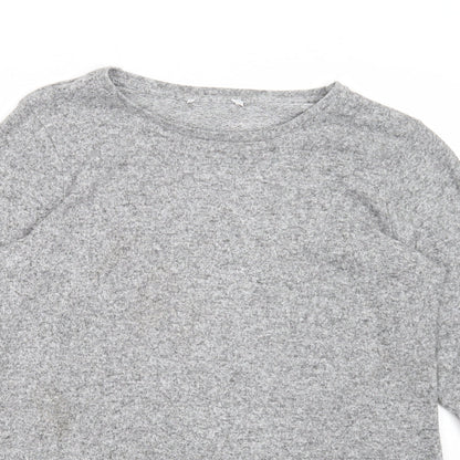 Next Womens Grey Round Neck Viscose Pullover Jumper Size 18