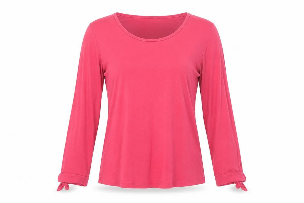 Masai Womens Pink Viscose Basic T-Shirt Size M Round Neck
