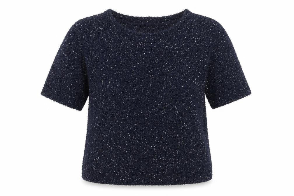 New Look Girls Blue Round Neck Geometric Polyester Pullover Jumper Size 12-13 Years Pullover