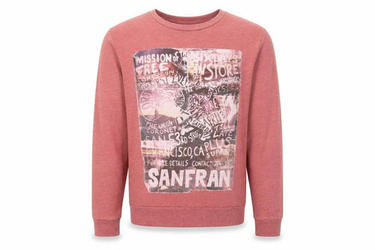 Topman Mens Red Polyester Pullover Sweatshirt Size M