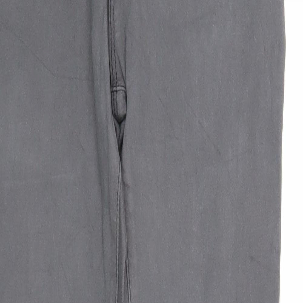 TALLY WEiJL Womens Grey Cotton Straight Jeans Size 10 Regular Zip