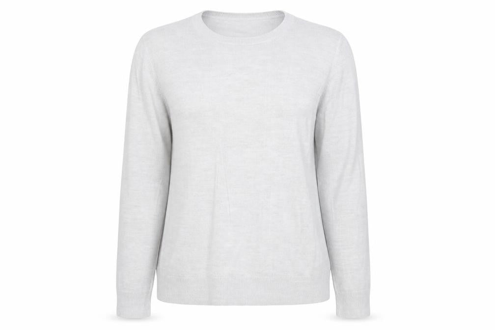 Marks & Spencer Womens Grey Round Neck Acrylic Pullover Jumper Size 16
