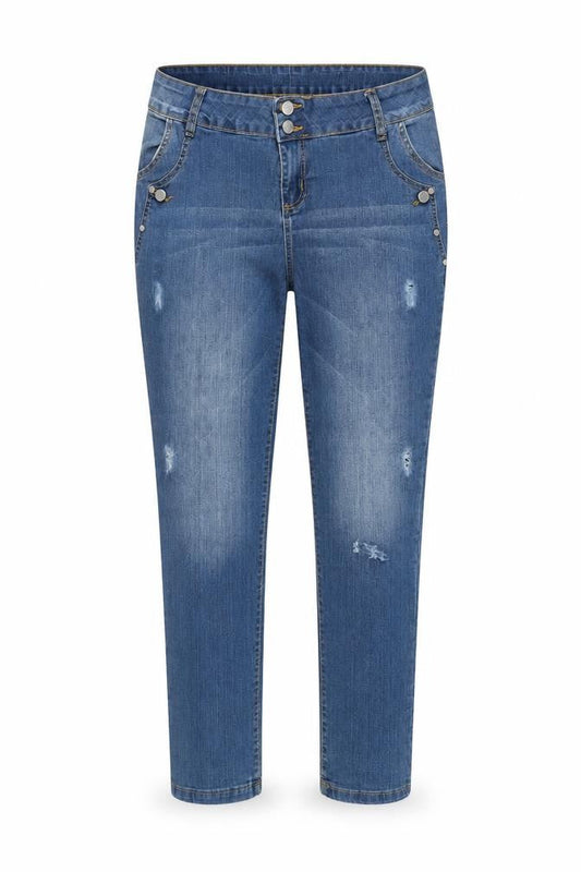 Janina Womens Blue Cotton Skinny Jeans Size 12 Regular Zip