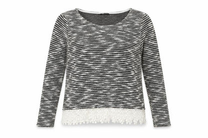 Select Womens Black Round Neck Cotton Pullover Jumper Size 16
