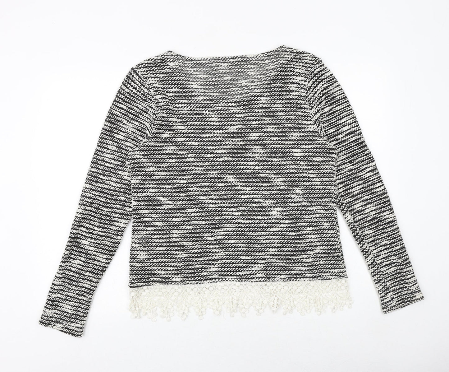 Select Womens Black Round Neck Cotton Pullover Jumper Size 16