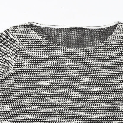 Select Womens Black Round Neck Cotton Pullover Jumper Size 16