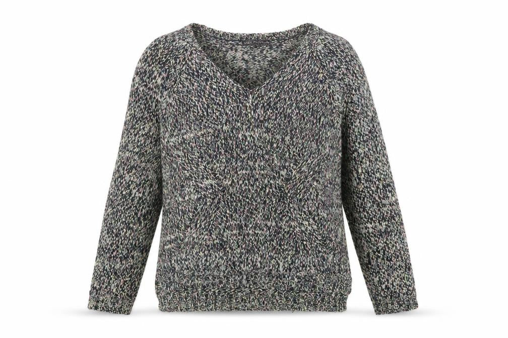 Marks & Spencer Womens Multicoloured V-Neck Acrylic Pullover Jumper Size 8