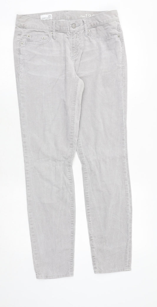 Gap Womens Grey Cotton Trousers Size 31 in Regular Zip
