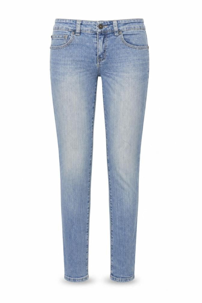La Redoute Womens Blue Cotton Skinny Jeans Size 4 Regular Zip