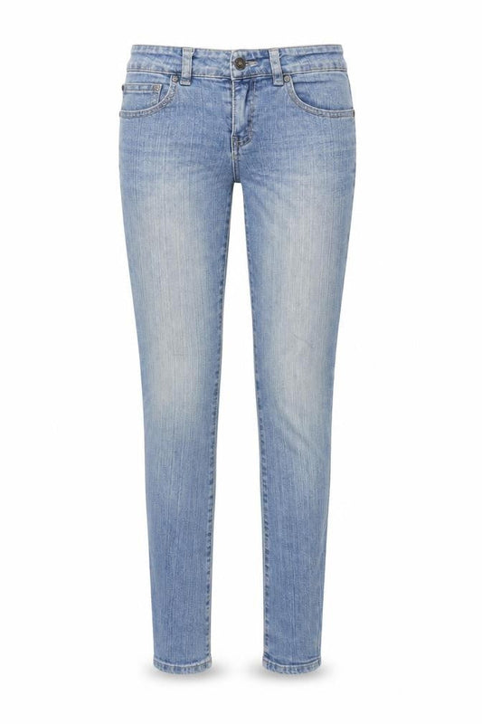 La Redoute Womens Blue Cotton Skinny Jeans Size 4 Regular Zip