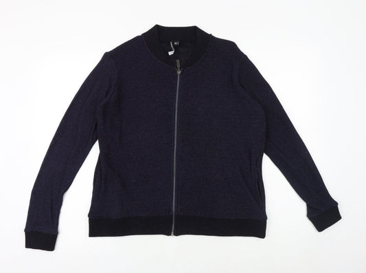 Capsule Womens Blue Polyester Full Zip Sweatshirt Size 16 Zip