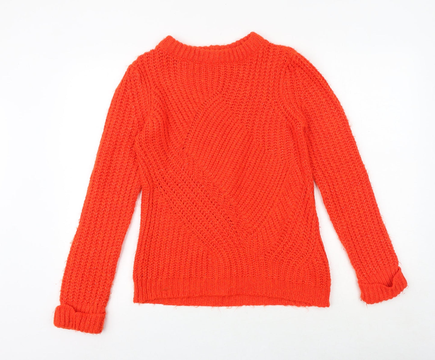 NEXT Womens Red Round Neck Acrylic Pullover Jumper Size XS