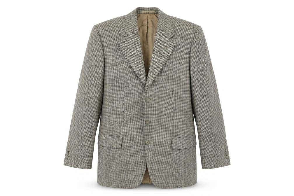 Burton Mens Brown Geometric Wool Jacket Blazer Size 40 Regular