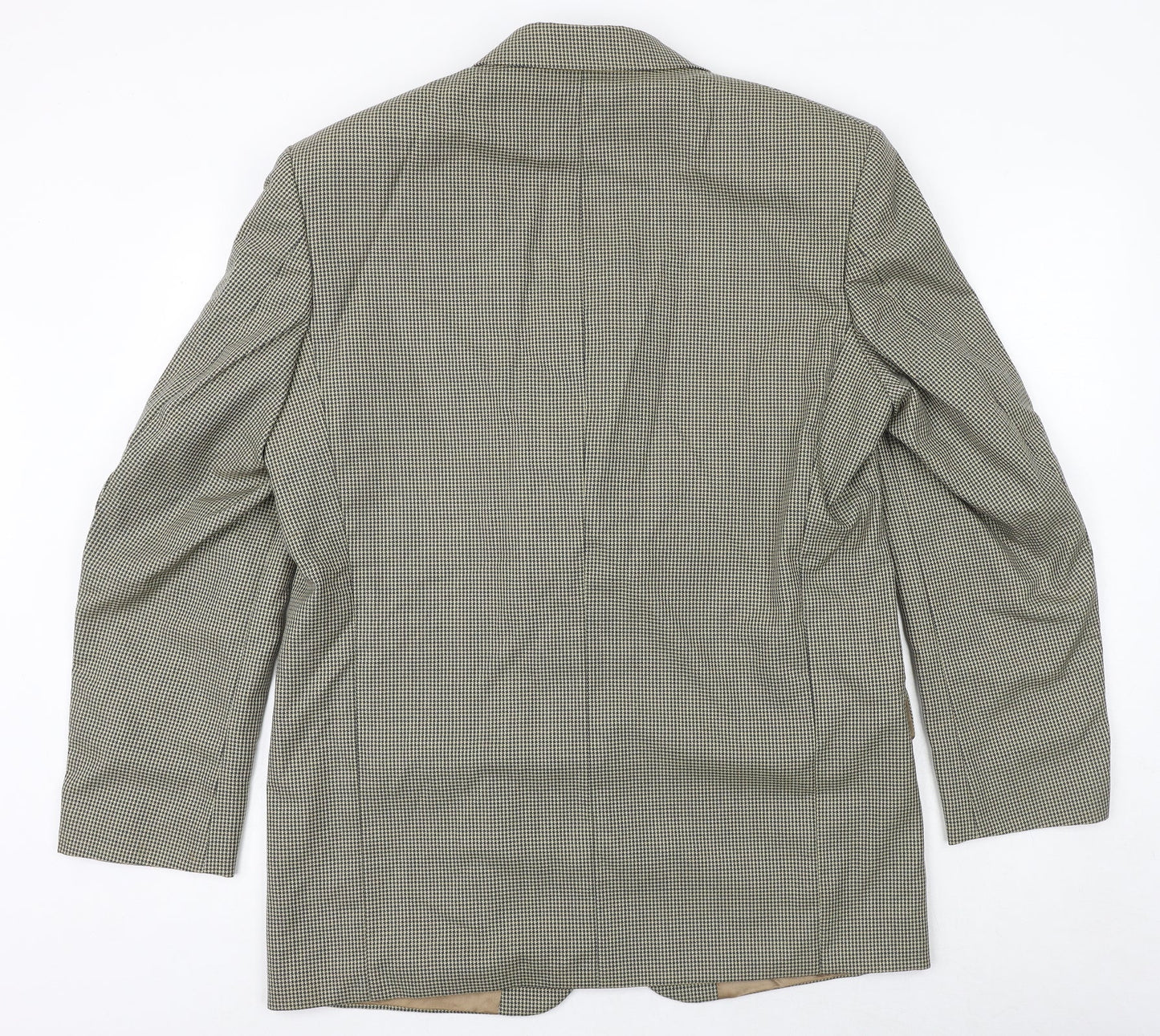 Burton Mens Brown Geometric Wool Jacket Blazer Size 40 Regular