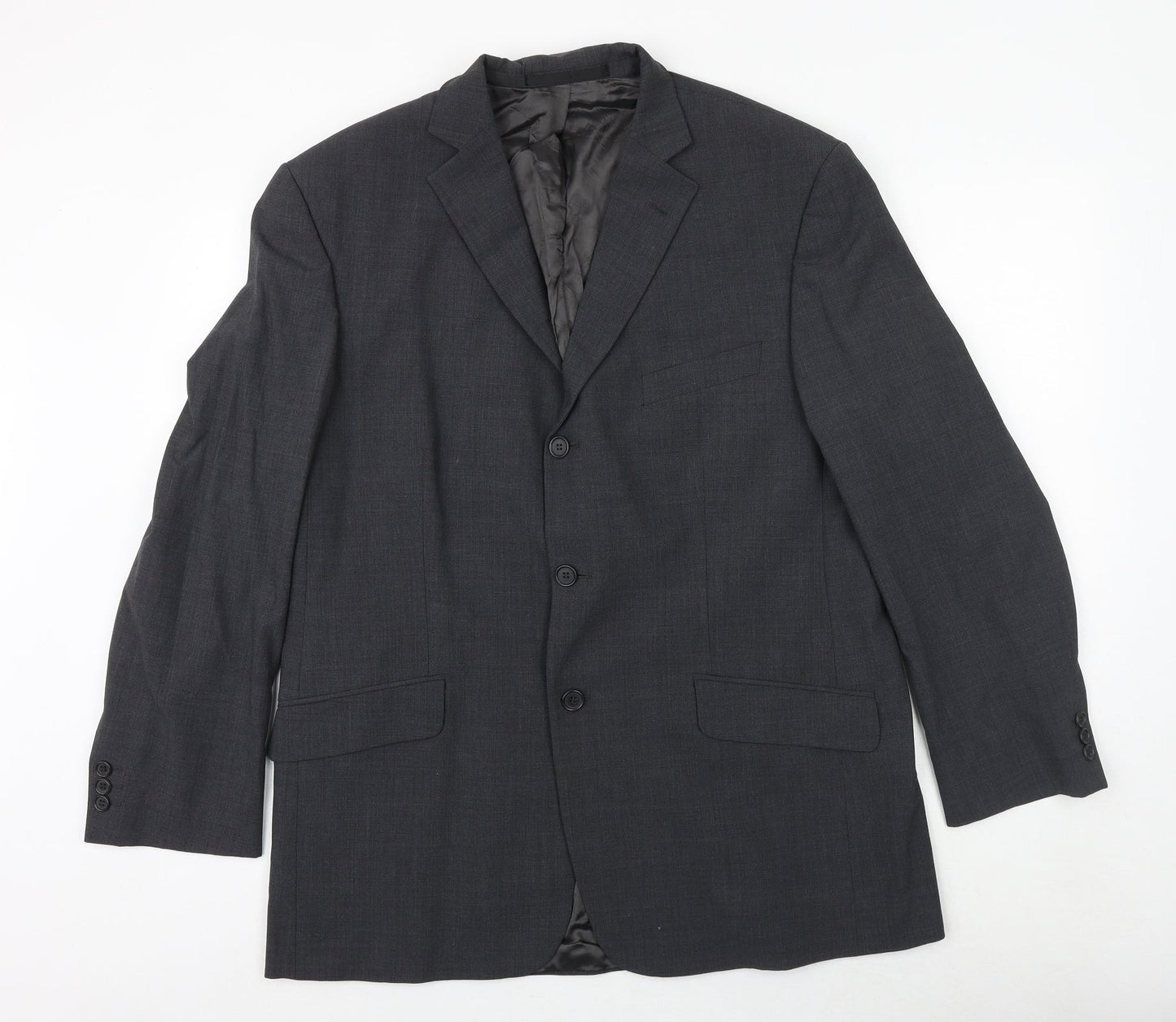 Marks and Spencer Mens Grey Polyester Jacket Suit Jacket Size 42 Regular