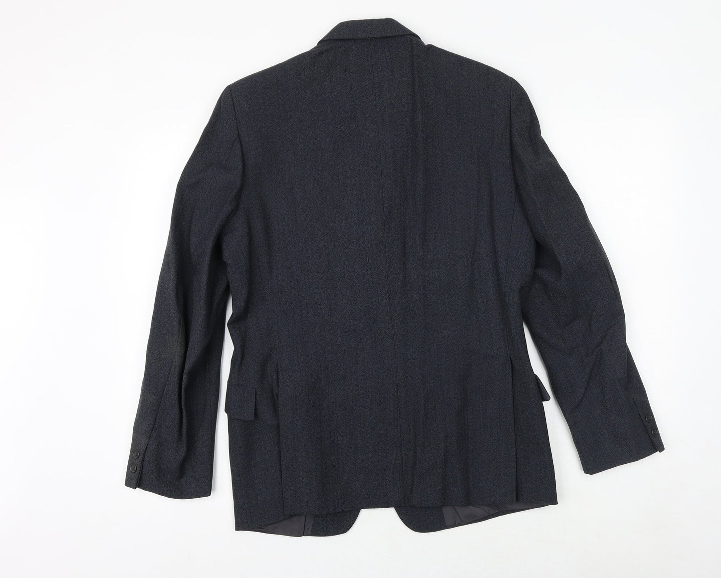 Burton Mens Blue Polyester Jacket Suit Jacket Size 36 Regular
