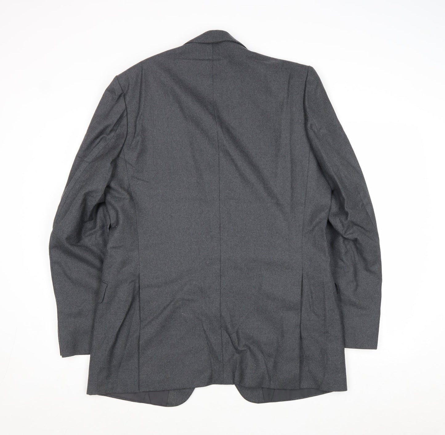 The Label Mens Grey Wool Jacket Suit Jacket Size 44 Regular