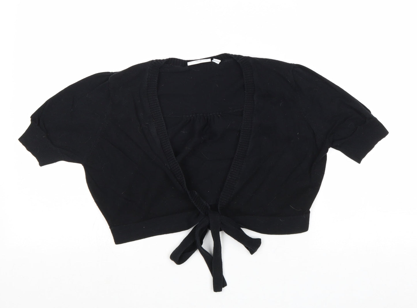 New Look Womens Black V-Neck Cotton Cardigan Jumper Size 16