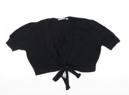 New Look Womens Black V-Neck Cotton Cardigan Jumper Size 16