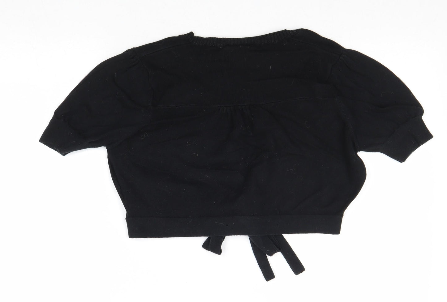 New Look Womens Black V-Neck Cotton Cardigan Jumper Size 16
