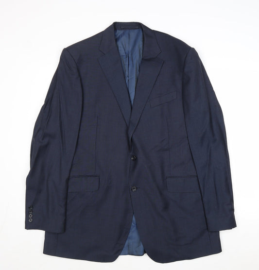 Marks and Spencer Mens Blue Wool Jacket Suit Jacket Size 42 Regular