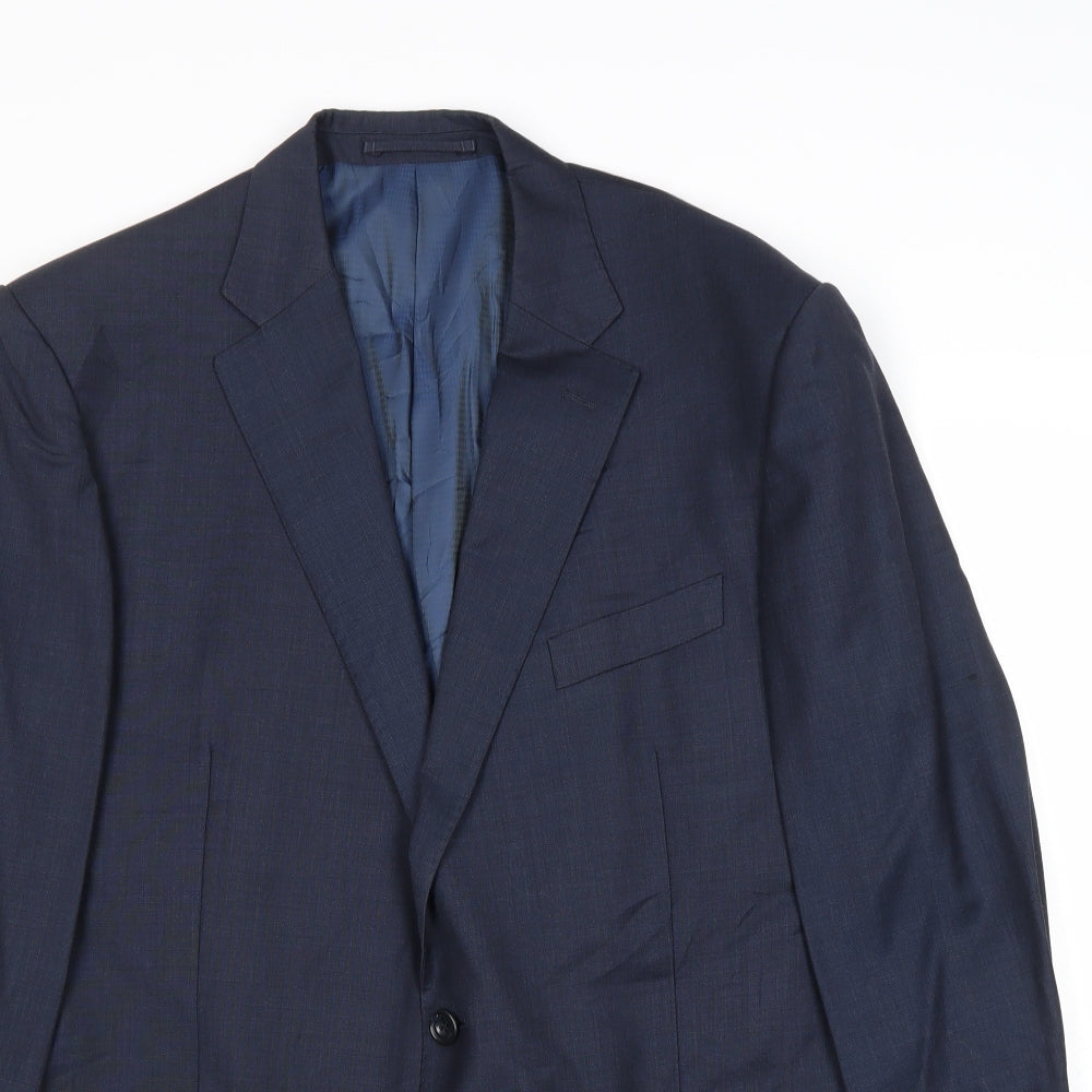 Marks and Spencer Mens Blue Wool Jacket Suit Jacket Size 42 Regular