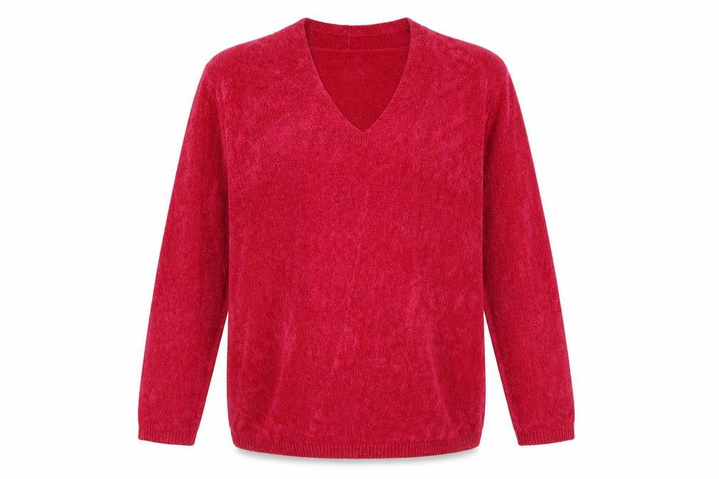 Marks & Spencer Womens Pink V-Neck Viscose Pullover Jumper Size 10