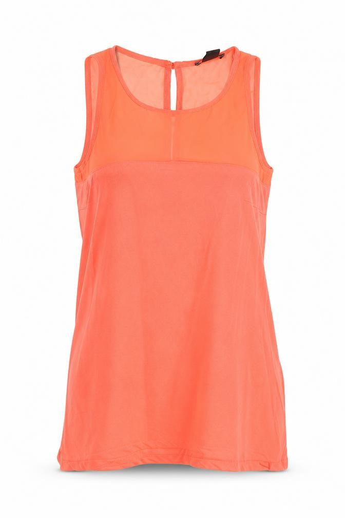 G&M Womens Pink Polyester Basic Tank Size XS Round Neck