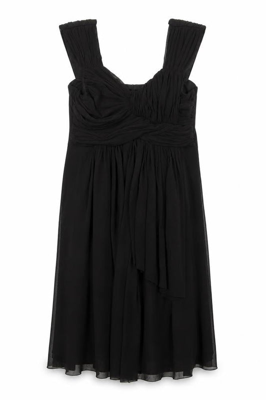 M&Co Womens Black Nylon Trapeze & Swing Size 12 Round Neck Pullover