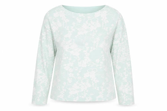 Boohoo Womens Green Round Neck Floral Viscose Pullover Jumper Size S