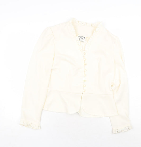 Ever Young Womens Ivory Jacket Blazer Size 16 Button