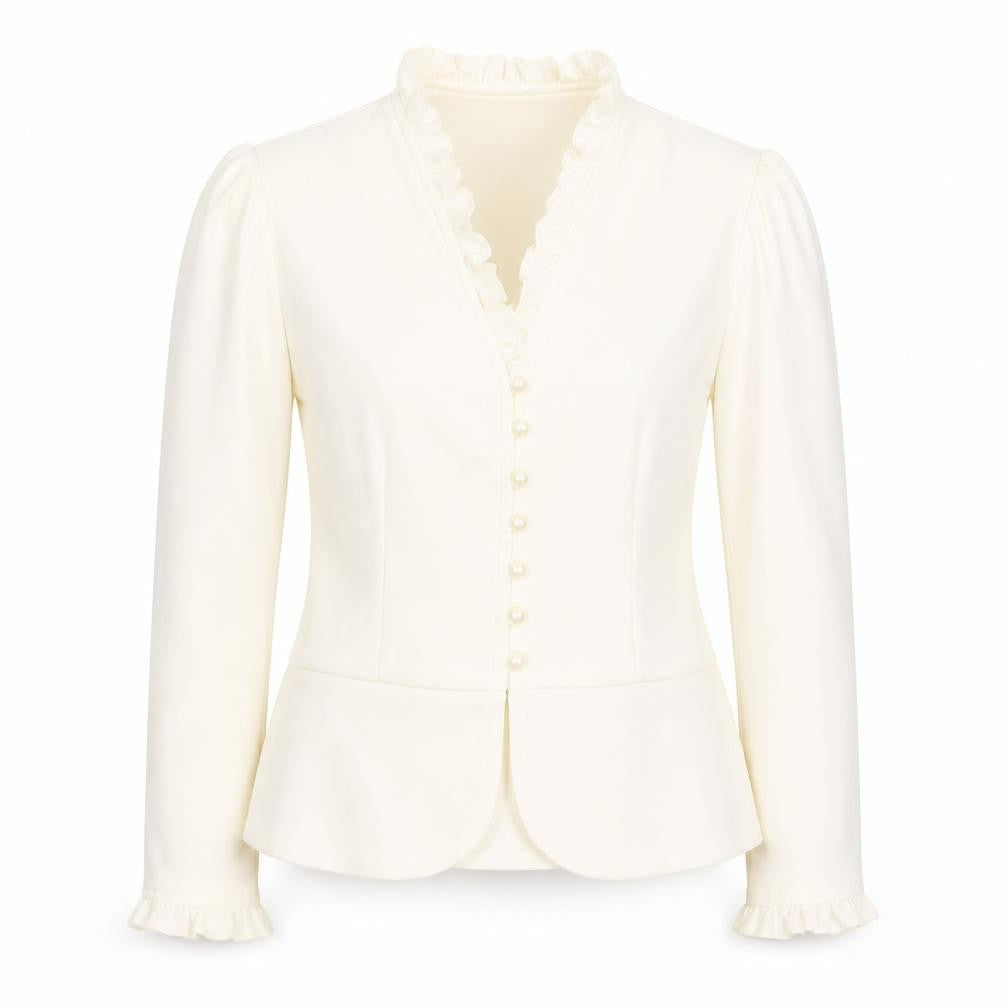 Ever Young Womens Ivory Jacket Blazer Size 16 Button