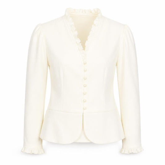 Ever Young Womens Ivory Jacket Blazer Size 16 Button