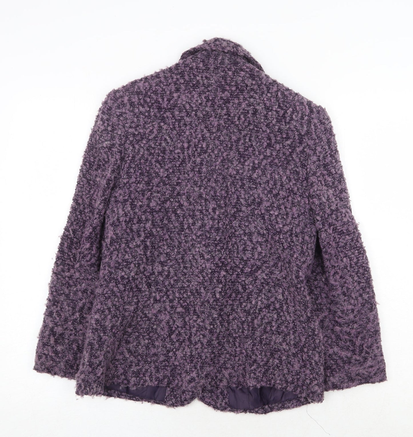 EWM Womens Purple Jacket Blazer Size 10 Button